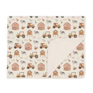 NEW KICKEE toddler blanket - 40x60 in natural farm life